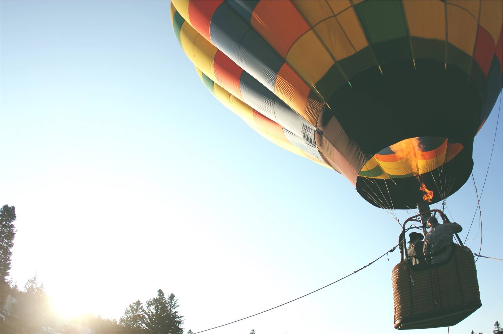 a large balloon in the sky